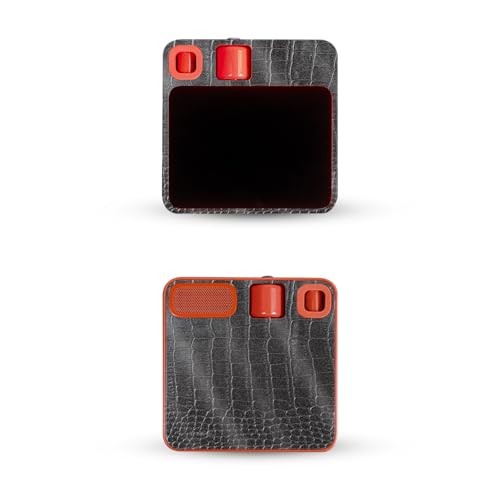 Glossy Glitter Skin Compatible with Rabbit r1 - Black Gator Skin - Premium 3M V…