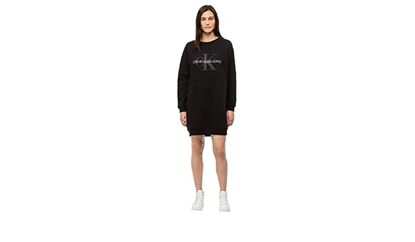 CALVIN KLEIN - VESTIDO SUDADERA NEGRO : Amazon.es: Moda