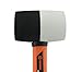 16 Ounce Black and White Rubber Mallet with Fiberglass Handle 25056