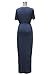 LXS STORE Women Sexy V Neck Casual Beach Club Maxi Dress Short Sleeve Long Dress