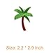 16Pcs Iron On Embroidered Applique DIY Decoration Patch Set - Love-heart Coconut Palm Tree Banana Strawberry Ice Cream Cup Cake Donuts Carrot Rainbow Sailboat Cactus Popcorn Mushroom Patch