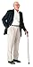 Carex Cane for Men - Men's Round Handle Silver Cane - Adjustable Walking Cane for Men