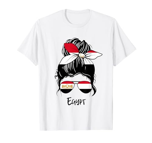 Egypt Girl Egyptian Girl Egypt Woman Flag T-Shirt