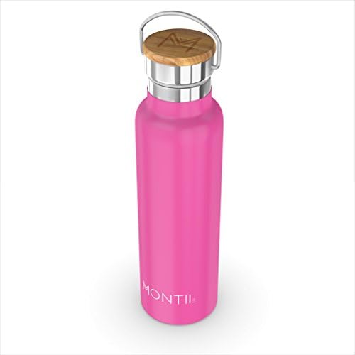 Montii - 600ml Insulated - Stainless Steel Water Bottle - Pink
