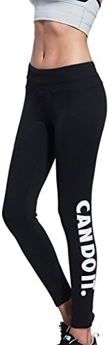 Autumn Melody Stylish Women Sports Fitness Trousers High Waist Printing High Elasticity Yoga Running Pants Size S US (White)
