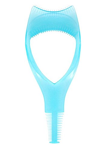 3Pcs Plastic Makeup Upper Lower Eye Lash Mascara Guard Applicator With Comb Eyelashes Curlers Shields Applicators (Blue)