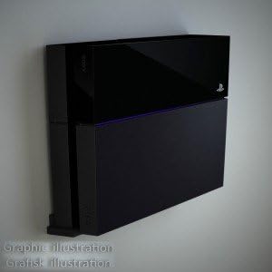 DANISH DESIGNED WALL MOUNTING KIT FOR PLAYSTATION 4 PRO - PS4 PRO - FITS PERFECTLY ON THE WALL (BLACK)