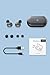 Wireless Earbuds, Bluetooth 5.0 Earphones IPX7 Waterproof/Built-in Microphone/Volume Control/16 Hours Playtime/Single Twin Mode for Android iPhone iOS (Black)