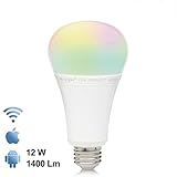 Mi-Light High power 1500lumens 2.4Ghz RF Remote And Touch Panel Control 12W Colour Changing Led Light Bulb Fully Dimmable Kelvin From Warm White 2700k To Cool White 6500k