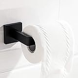 Velimax SUS304 Stainless Steel Toilet Paper Holder Bathroom Tissu Holder Rustproof Tissu Roll Hanger for Bathroom Lavatory Wall Mounted Contemporary Style, Matte Black