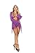 QueenMoon Sexy Lingerie for Women for Sex Long Sleeve Lace Bodysuit Halter Lingerie Set Sexy Pajamas, Purple