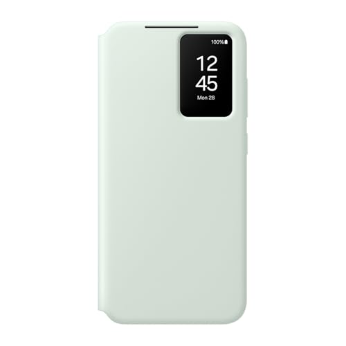 Samsung Smart View Wallet Case EF-ZS721 für Galaxy S24 FE, Smartphone-Cover, Handy-Hülle, Kartenfach, Sichtfenster, Mint