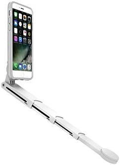 SNAPSTYK Selfie Stick iPhone Case - Built in Retractable Selfie Stick - Bluetooth Technology for Taking Pictures (Silver) (iPhone 6/6s/7)