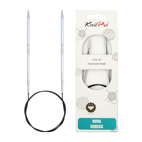 KnitPro 60 cm x 4,5 Millimetri Nova Cubics fissati Ferri circolari in Ottone Lucido