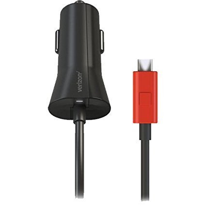 Verizon Micro USB Car Charger with 3 Amp Fast Charge Technology & LED Light for Samsung Galaxy S7/S7 Edge/S6/S6 Edge/S5/Note 5/J7 V, LG K20/V10/Stylo 2 V, Droid Turbo/Turbo 2 Verizon Micro USB Car Charger with 3 Amp Fast Charge Technology & LED Light for Samsung Galaxy S7/S7 Edge/S6/S6 Edge/S5/Note 5/J7 V, LG K20/V10/Stylo 2 V, Droid Turbo/Turbo 2