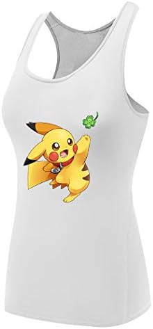 Sysuer Lady Japan Anime Pokemon Pikachu Base Layer Dry Fit Training Tank Top