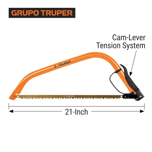Truper Bow Saw, 21-Inch, Cam-Lever Tension System, Steel Handle, Tubular Steel Frame photo 8
