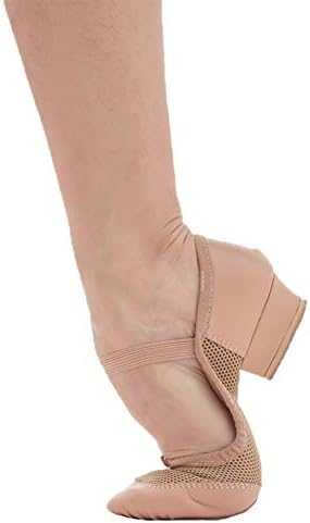 Ballet Shoes,Leathe Split Sole Dance Shoes Gymnastic/Yoga Shoes for Girls Women Ladies Children'S Teacher Training Shoes Black Size