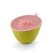 Astra Gourmet 5-inch Silicone Piggy Suction Cup and Mug Lids Covers, Set of 5 (rose pink,green,blue,yellow,pink)