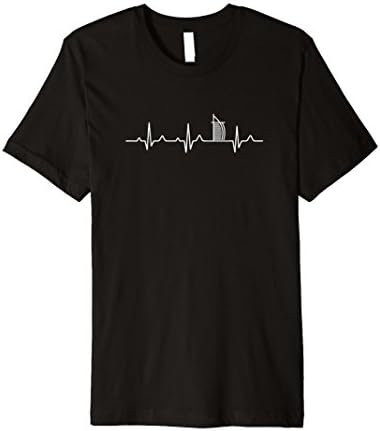 I Love Dubai Burj Al Arab Heartbeat T-Shirt (Dubai Lovers)