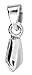 Mandala Crafts Silver Tone Pinch Bails for Jewelry Making Necklace Earrings Bulk Bails - 50 7X20mm Snap on Pendant Clasps Pinch Clips Pendant Bails Connectors Dangles