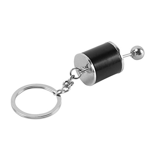 Merssavo 6-Speed Gear Shift Gearbox Shape Pendant Key Chain Ring Jewelry Stick Knob Keyring Keyfob Keychain Black