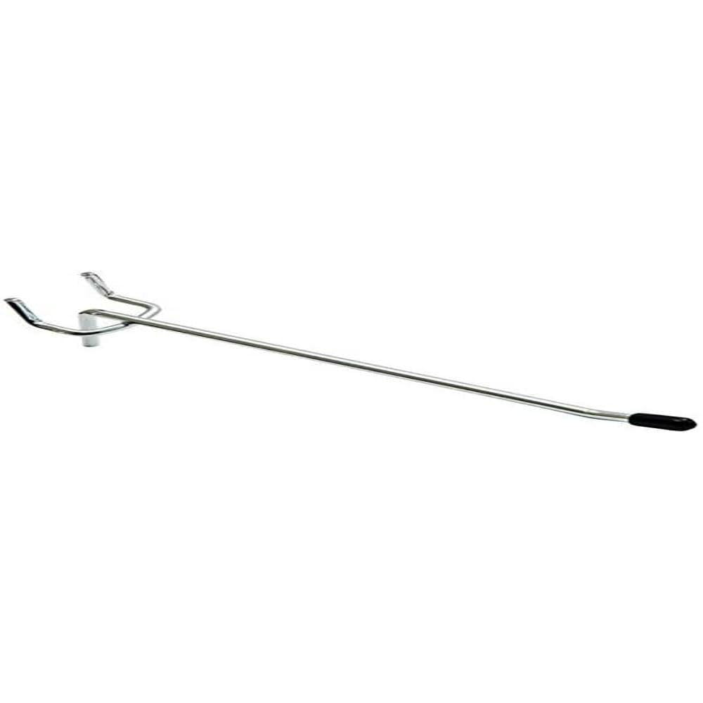 Merriway BH05346 (24 Pcs) Single Pegboard Hooks BZP 75mm to Fit 19mm Pegboard - Pack of 24 Pieces