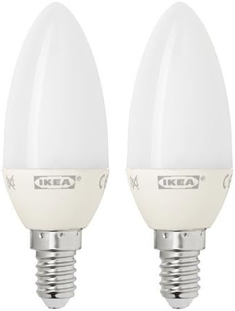 Ikea Ryet Led Lampen In Opalweiss Kerzenformig E14 200 Lm 2 Stuck Amazon De Kuche Haushalt