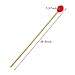Yolyoo Medium Hard Yarn Head Keyboard Marimba Mallets with Maple Handles,Pack of 2 Blue (Red)