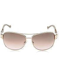 Jessica Simpson J5713 Rgdnd - Gafas de sol para mujer, no polarizadas, color oro rosa, nudo, 2.638 in
