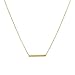 Clavicle Necklace Horizontal Bar Pendant with Gift Card, Small Dainty Pendant Chain, Greeting Card with Best Wish, Delicate and Classy Party Jewelry Favors