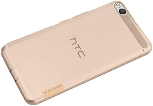 [nibaijing] HTC One X9 Case, Nature Series TPU Case Back Cover for HTC One X9 - Retail Package -[Transparent Thin Soft],Golden