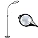LED Floor Lamp Magnifier Lamp with 2X Magnifying Glass Lens,Dimmable,3 LED Color for Choice, 8W 1000 Lumens Floor Light with Smart Mechanical Switch