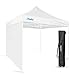 Ohuhu Canopy Tent with Screen, 10 X 10 Ft Pop-Up Canopy Tent, Instant Shelter Canopy with Sidewall Sun-Shade Wall & Wheeled Carrying Bag, White