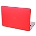 HDE Plastic Hard Shell Case and Keyboard Cover for MacBook Pro 13 with Retina Display (Models: A1425/A1502), Red