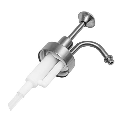 KreaSHen Lotion Dispenser - Soap Dispenser (Brushed Nickel) / Stainless Steel Hand Pump / 8 oz Clear Glass Jar/Rustic, Farmhouse, Vintage Decor, Bathroom, Kitchen Dish Soap (Brushed Nickel 2 Pack)