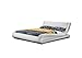 Greatime Contemporary Upholstered Bed, Queen, White