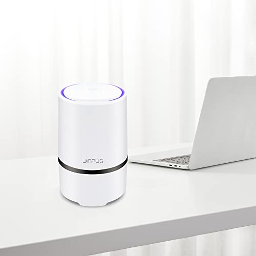 JINPUS Air Purifier Small Portable Air Cleaner for Bedroom with HEPA Filter, Upgraded Low Noise Home Air Purifiers GL-2103 (Powered by 4.9 ft USB Cable, No Adapter)