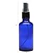 2 oz Empty Spray Bottle Cobalt Blue Boston Round Glass Bottle with White Atomizer - Perfect for Essential Oil Formulas,Aromatherapy and All Natural Cleaning Products (Set Of 6 Black Atomizer)