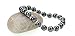 PURPLE WHALE Women’s Hematite Bracelets with Shiny Rhinestones Separators | Set of 2 (Black)
