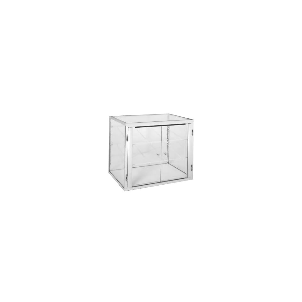 29 Long Counter Top Display Case One Hinged Glass Door 2 Glass Shelves