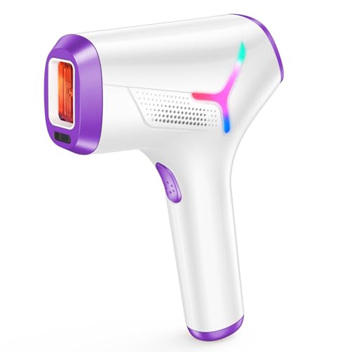 Haarlosy IPL Laser Hair Removal Device for Women and Men Fast Painless Full Body Use and Long Term Reduction, Home Alternative to Salon Lazer Hair Remover with 9 Levels, 999,900 Flash, Cool Purple
