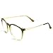 PenSee Womens Fashion Oversized Clear Lens Round Circle Eye Glasses (Gradient Green)