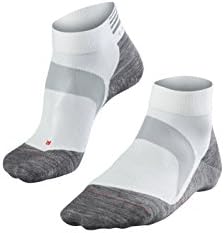 FALKE Unisex BC6 Short Racing Cycling Socks Breathable Quick Dry Anti Blister Black White Short Vegan Sports Socks Padded Cushioned Sole Ideal For Racing Professional Cyclists 1 Pair