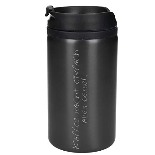 Uakeii Coffee to Go Becher Thermo „Venice“ Personalisierter Edelstahl Kaffeebecher mit Namen 0,25 Liter Praktischer…