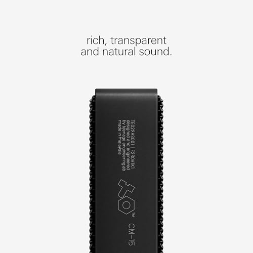 Teenage Engineering CM–15 Portable Studio Condenser Microphone with USB-C Audio and Charging, 3.5 mm mini Jack line Out, 48 V Phantom mini XLR, 10 Hour Rechargeable Battery and gain Switch (Black)