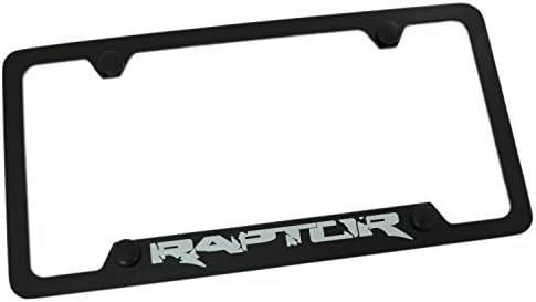 LFI License Frame Inc. Notched Metal License Plate Frame for Ford F-150 (Black)