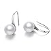 925 Sterling Silver Pearl Dangle Drop Earrings Jewelry for Women Handpicked AAAA+ Quality 7.5-8mm White Freshwater Cultured Pearl Dangle Drop Earrings Girl