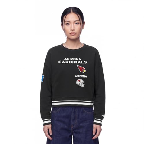 Pro Standard Womens NFL Detroit Lions Retro Classics Crewneck Sweatshirt Black Xl