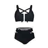 Happybai Women's Sexy Push Up High Waisted Padded 2 piece Bikini Set Swimsuits